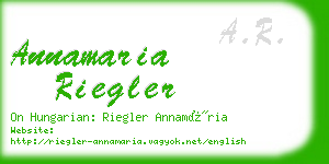 annamaria riegler business card